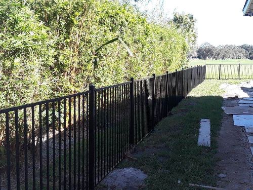 Black aluminum fence