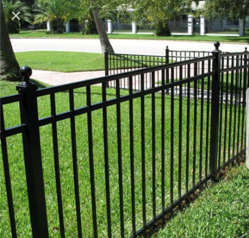 Black aluminum fence