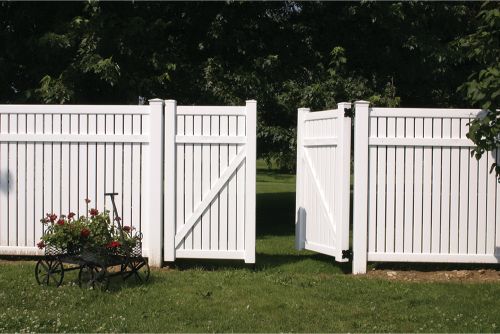 Vinyl fence and gate