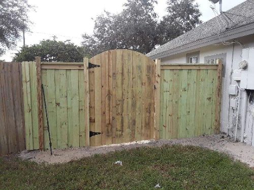 Wood fence gate