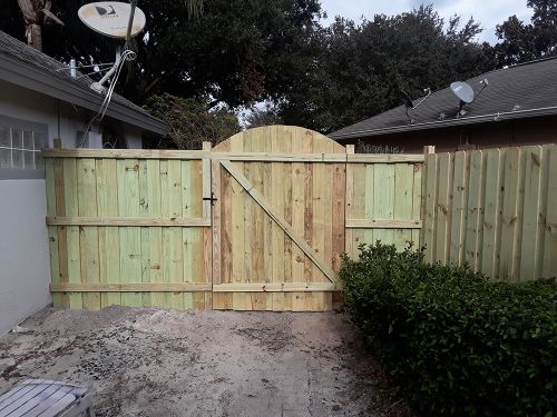 Wood fence & gate