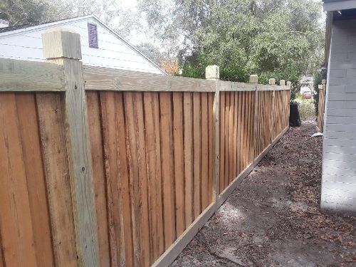 Wood fence