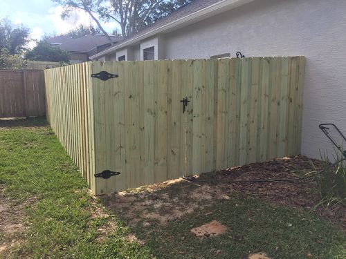 Wood fence and gate