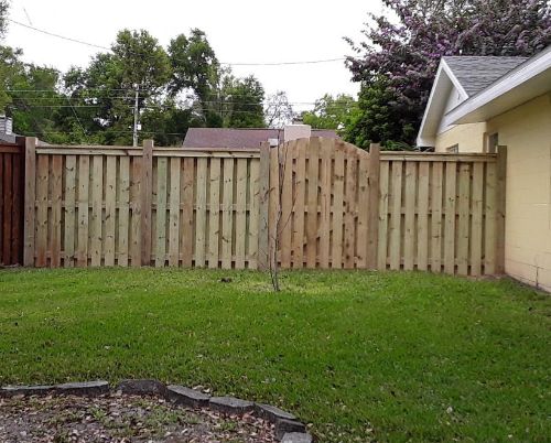 Wood fence and gate