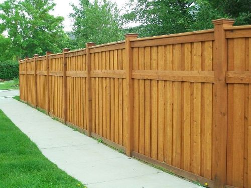 Privacy wood fence