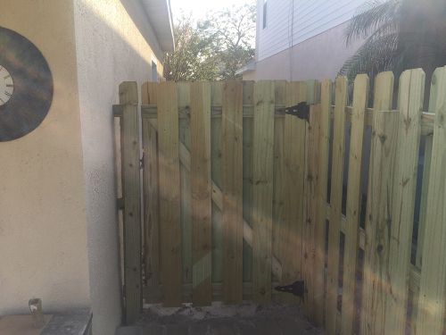 Wood fence and gate