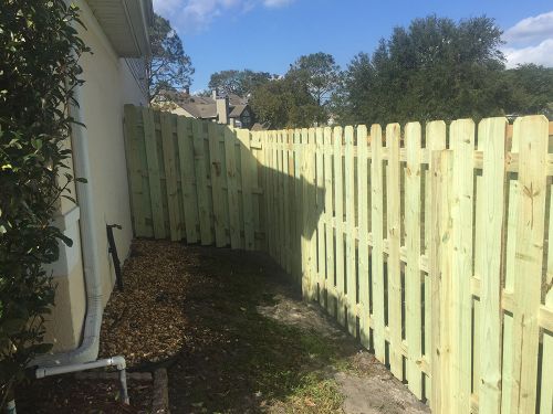 Wood fence