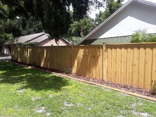 Privacy wood fence