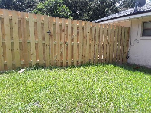 Wood fence and gate