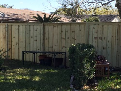 Wood fence