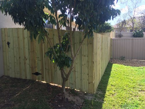 Wood fence and gate